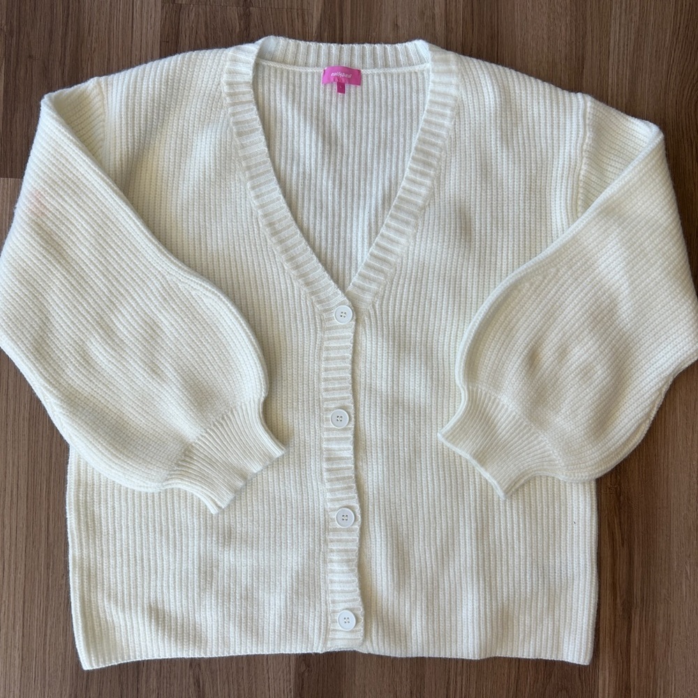 Edikted Classic Cream Cardigan Size Large